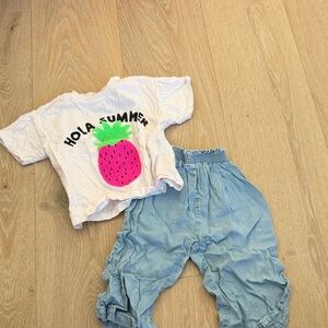 Zara Kids Outfit tshirt and baggy pants